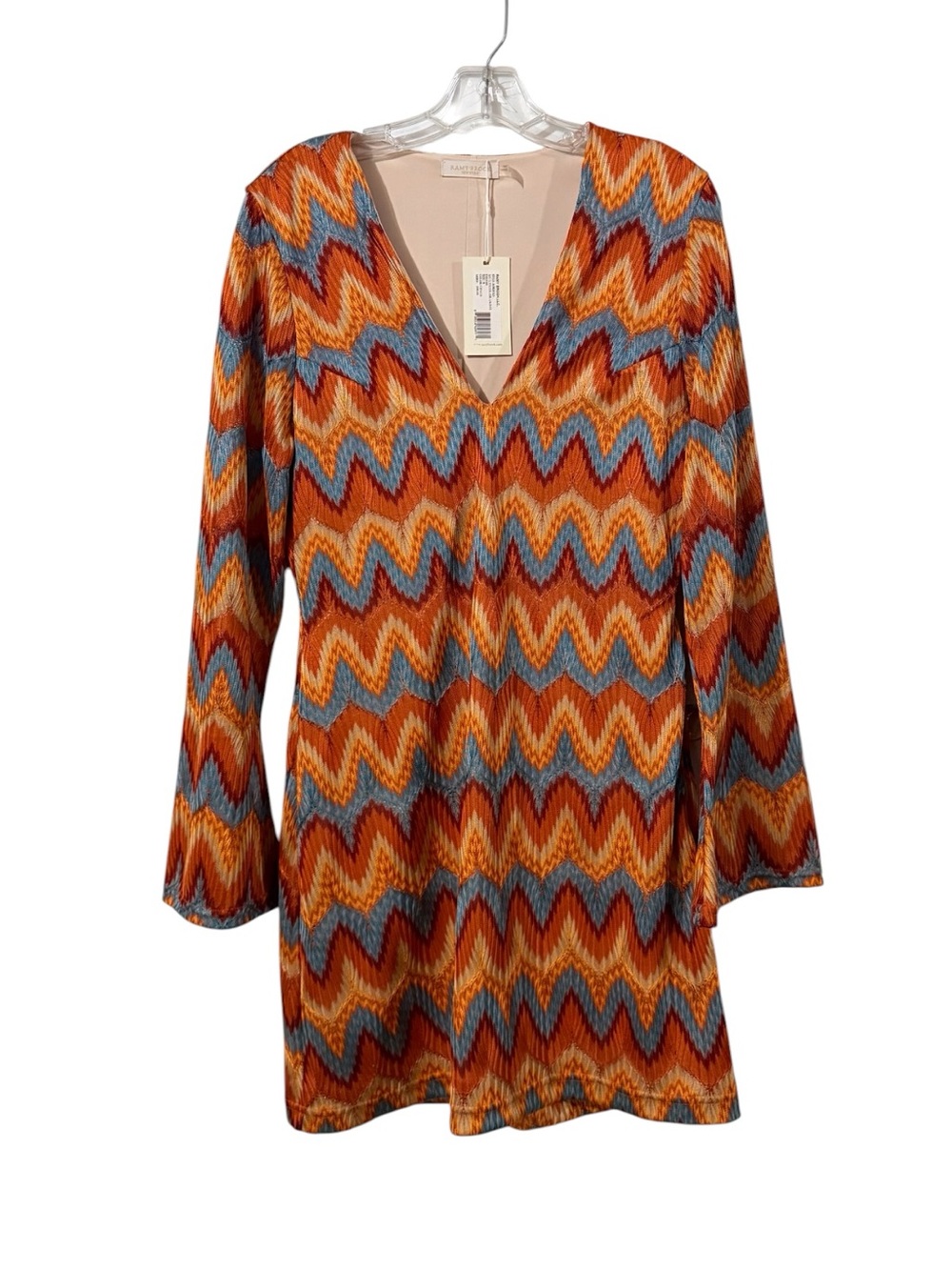 Ramy Brook Jaime Multicolor Chevron Mini Dress - Size 8